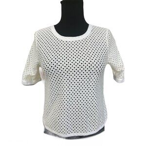 Banana Republic White Lace Cropped Top Size XS